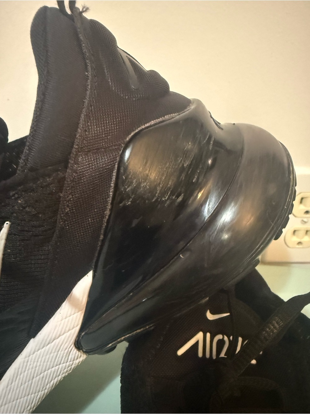 Nike Kids Black and White Air Max 270 Sneakers - Picture 5 of 9